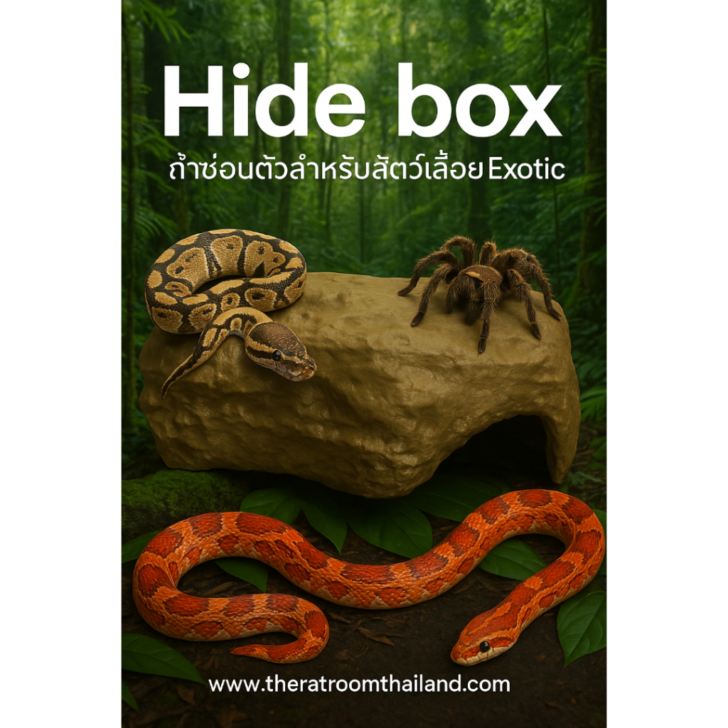 🔥[ถูกมาก]🔥Reptile Hide Box ถ้ำซ่อนตัว สำหรับสัตว์เลื้อยคลาน