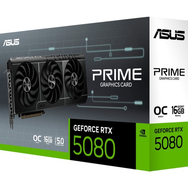 VGA (การ์ดจอเครื่องคอมพิวเตอร์) ASUS GEFORCE RTX 5080 PRIME O16G - 16GB GDDR7 ประกันศูนย์ในไทย 3+1 ป
