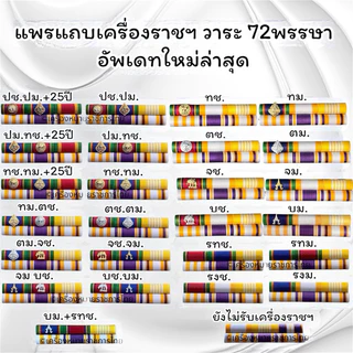 แถบเหรียญย่อประดับเดี่ยวสำหรับประดับเสื้อ ชายหญิง