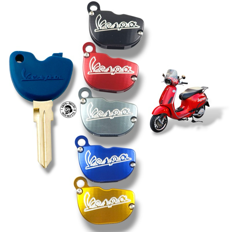 เคสกุญแจvespa vespaเวสป้าทุกรุ่นที่มีดอกน้ำเงิน