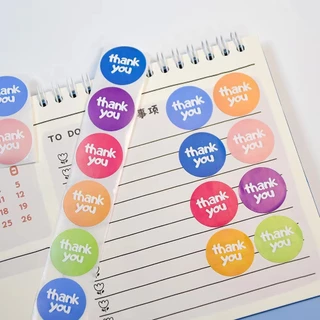 สติ๊กเกอร์ขอบคุณ ขนาด2.5ซม.500ดวง ติดกล่อง ติดแก้วน้ำ sticker thankyou C881