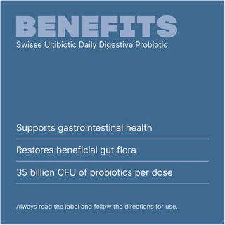 Swisse Ultibiotic Daily Digestive Probiotic 90 Capsules โปรไบโอติกจุลินทรีย์ที่มีประโยชน์