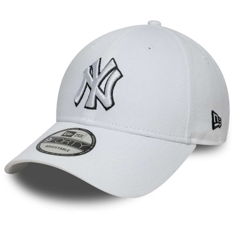 New Era 9Forty Outline Adjustable Cap (White)