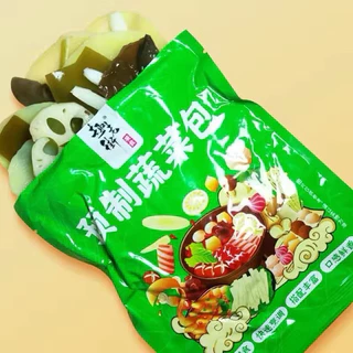 ผักสดพร้อมต้ม สำหรับหม้อไฟ 5ชนิด สูญญากาศ150g 火锅蔬菜包