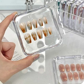 🇹🇭พร้อมส่ง กล่องใสขอบมน ใส่เล็บ กล่องอะคริลิค ติดเล็บ ขาย หรือ โชว์เล็บ กล่องใส่เล็บ