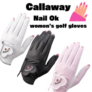 Callaway ถุงมือกอล์ฟ Women's NAIL DUAL Golf Gloves  Black, W…