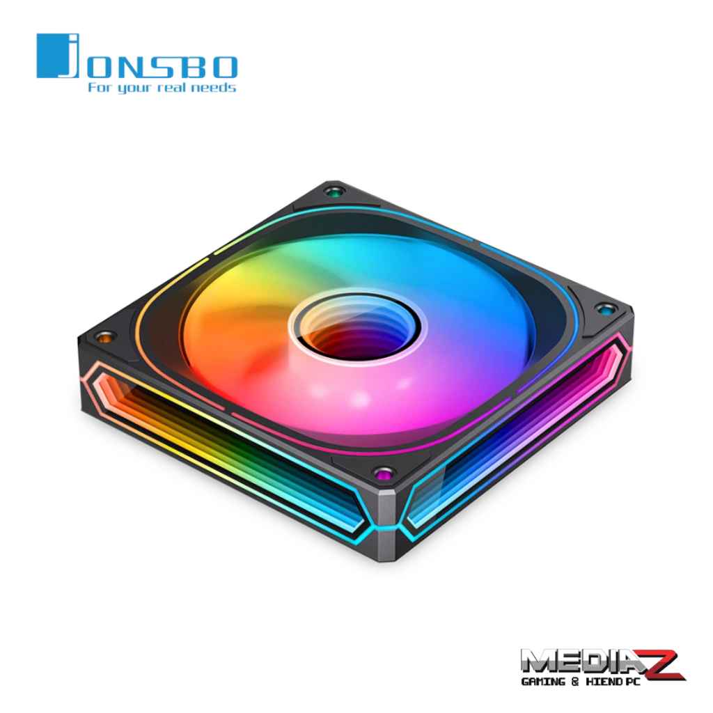 มีโค้ดลด พัดลม สีดำ 12ซม. ไฟ 3D argb 6ด้าน รอบตัว Jonsbo FR-505B Black Fan 120mm