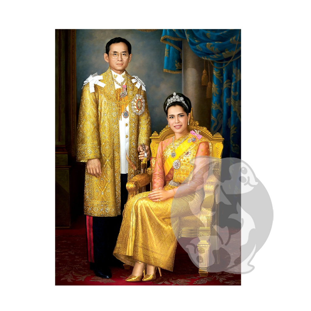 รูปมงคล พระฉายาลักษณ์ รัชกาลที่9 สมเด็จพระราชชนีพันปีหลวง ขนาด 15x21 นิ้ว สำหรับใส่กรอบ หรือติดผนัง