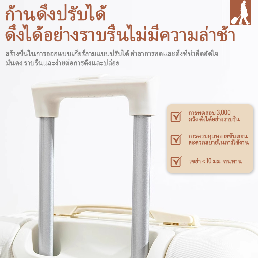 กระเป๋าเดินทางล้อลาก Kingsun รุ่น216 ล้อหมุน 360 องศา18/20/24/28นิ้ว รุ่นซิป วัสดุABS+PC