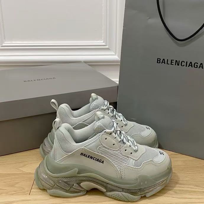 BALENCIAGA triples Low Top True Crystal Air Cushion รองเท้าผ้าใบ 723