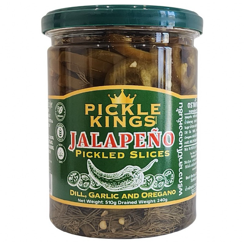Pickle Kings Pickled Jalapeno Slices/Dills Pickles Premium Ditch/Pickle Beetroot 240g พริกจาลาปิโนดอ