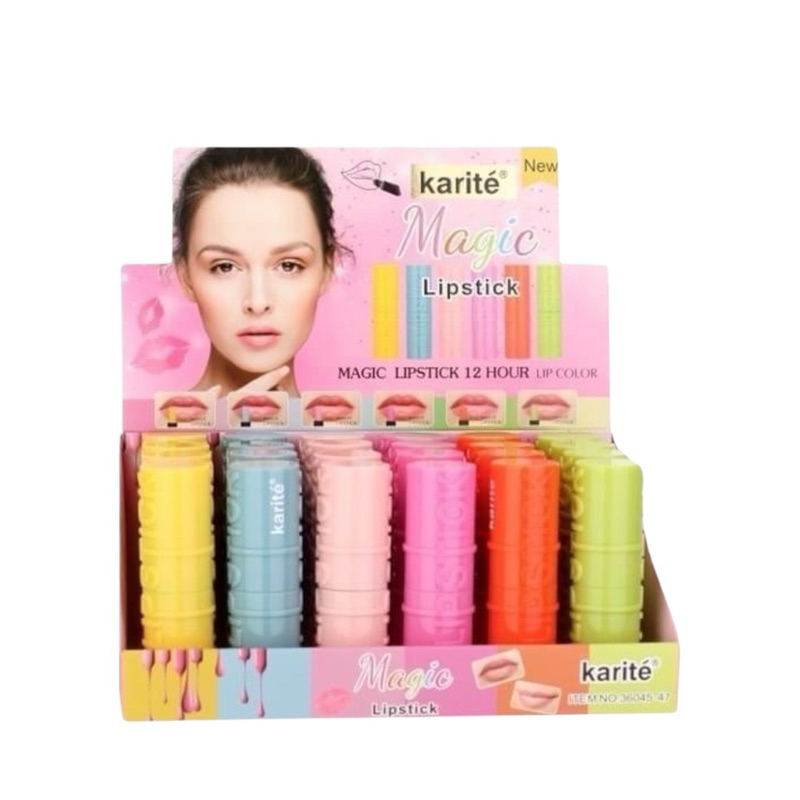 :: 1 กล่อง 24 ชิ้น :: 36045-47 Karite Magic Lipstick  คาริส เมจิก ลิปสติก ลิปเปลี่ยนสี