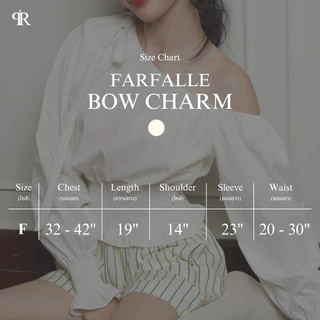 Panchitar Farfalle Bow Charm – เสื้อแขนยาวปาดไหล่ ดีเทลจั้มแขนและเอว พร้อมโบว์สุดน่ารัก