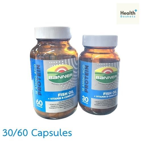 Banner บำรุงสมอง สีฟ้า แบนเนอร์ไบร์ท กล่องสีฟ้า บำรุงสมอง เพิ่งการจดจำBanner Fish Oil 30/60 แคปซูล