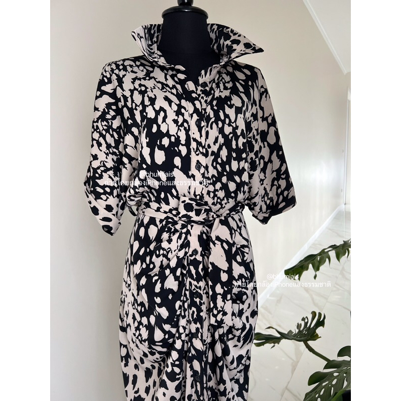 #BJDress240216 เดรสเชิ้ตคอปกกระดุมหน้ายาว - รูปที่ 4