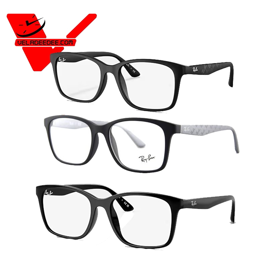 กรอบแว่นตา Ray-Ban ( RX7059D 2000 ดำเงา)( RX7059D 5196 ดำด้าน)( RX7059D 5555 Black Silver) ขนาด55 มม