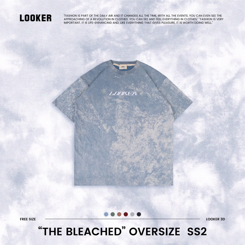 LOOKER - THE bleached Oversize เสื้อยืดผ้าฟอก V.2 - รูปที่ 3