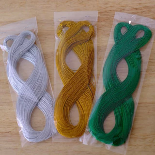ดิ้น เชือก ยาว 100 หลา สีเงิน สีทอง สีเขียว อุปกรณ์ตกแต่ง DIY