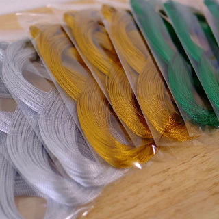 ดิ้น เชือก ยาว 100 หลา สีเงิน สีทอง สีเขียว อุปกรณ์ตกแต่ง DIY
