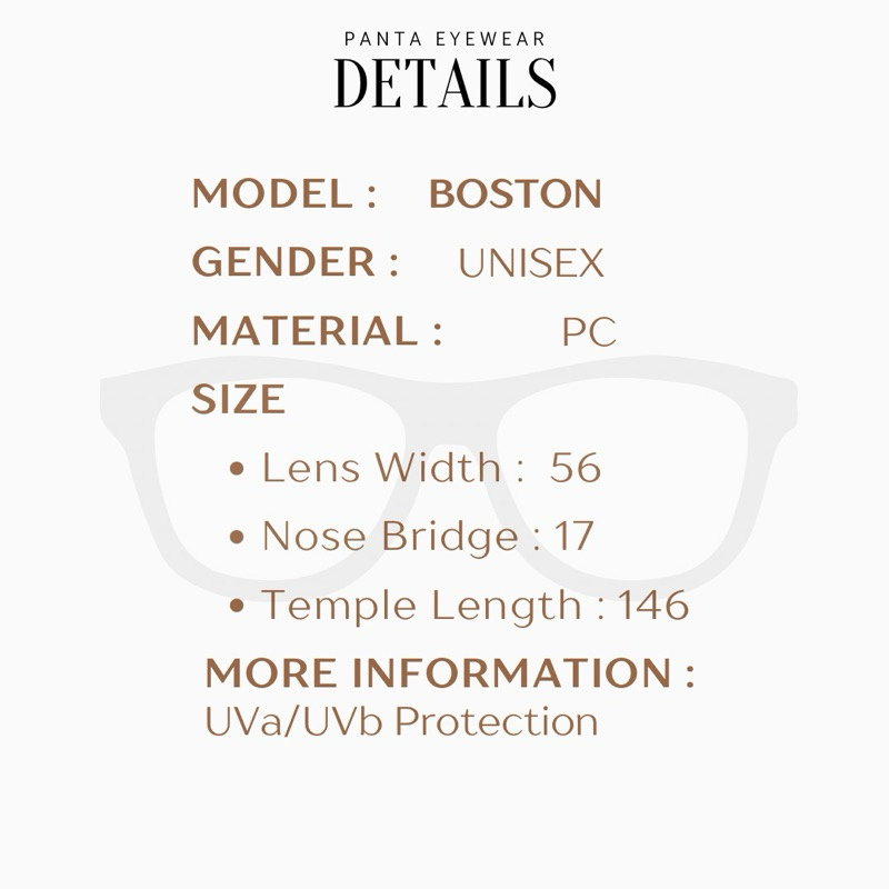 PANTA | BS : BOSTON (บอสตัน) แว่นกันแดด UV400 รูปที่ 2