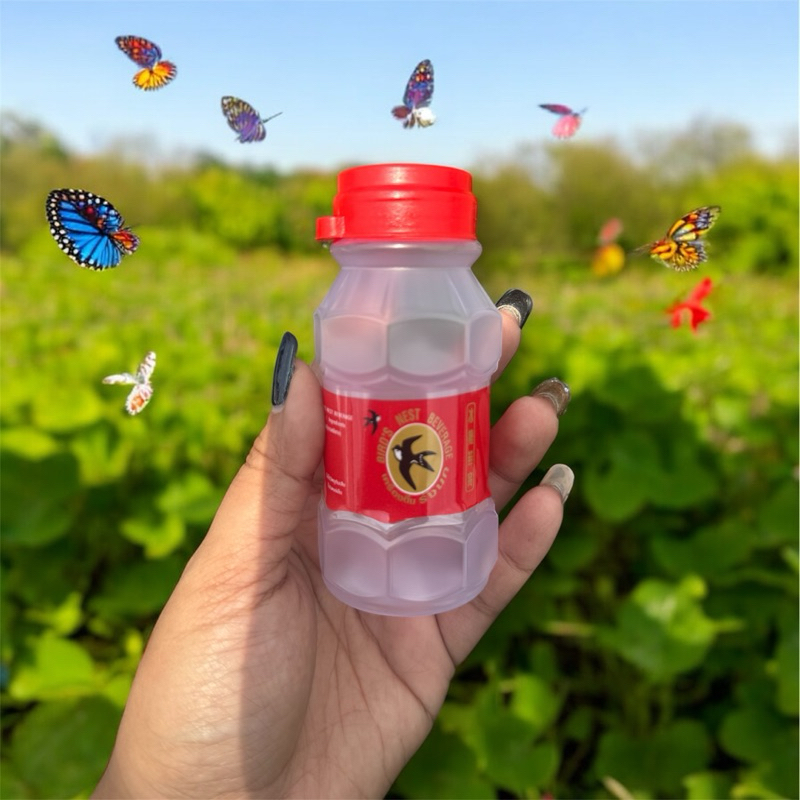 ขวดขุ่น PP รังนกพร้อมฉลากแดง+ฝาแดง ขนาด130cc[နို့ဒဲ]