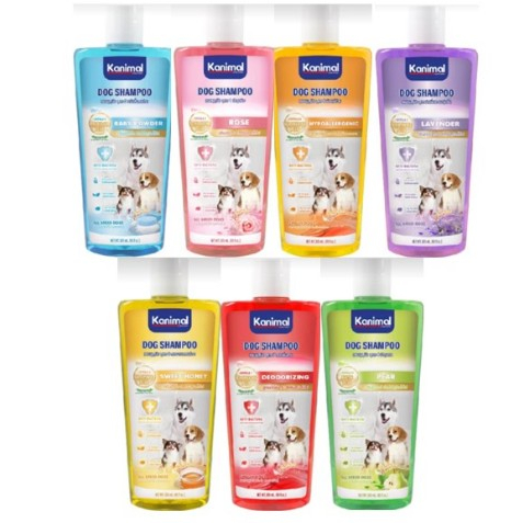 Kanimal Dog Shampoo 300ml. แชมพูสุนัข บำรุงขน ลดขนร่วง สุนัขทุกสายพันธุ์ เลือก 7 สูตร*โปรดอ่านรายละเอียดก่อนสั่งซื้อ