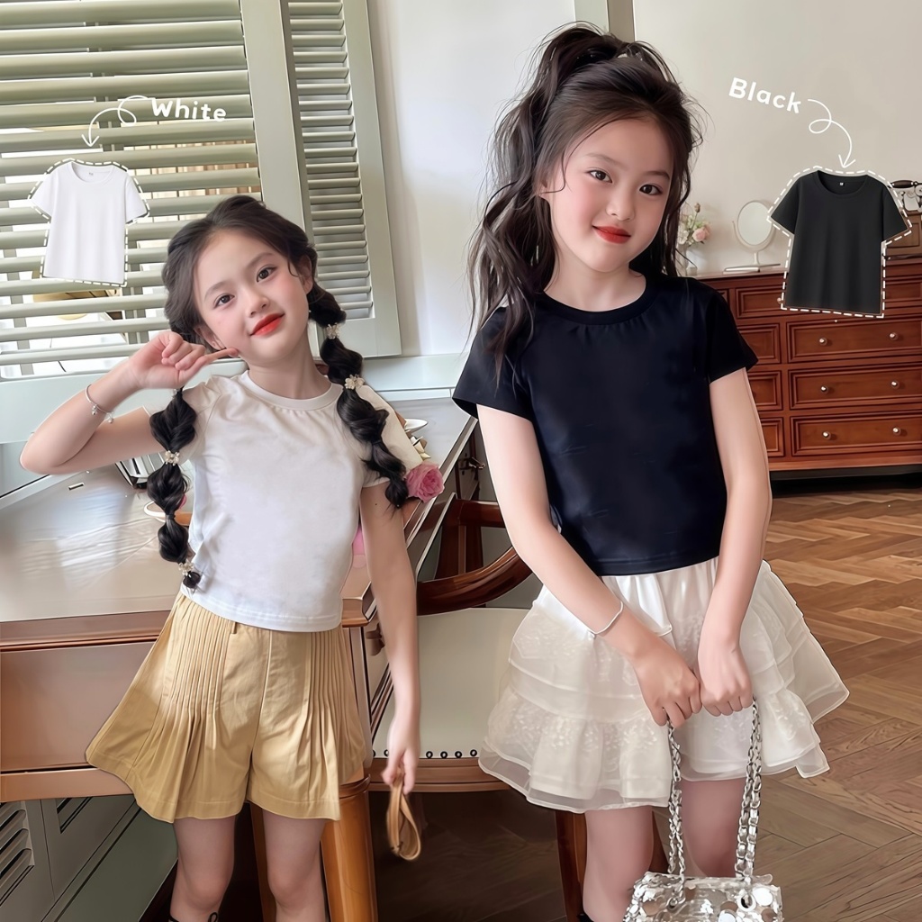 PRINCESS KESLI เสื้อยืดแขนสั้นเด็ก คอกลม ผ้านุ่มๆ ใส่ได้ทั้งเด็กชายหญิง ใส่สบาย 