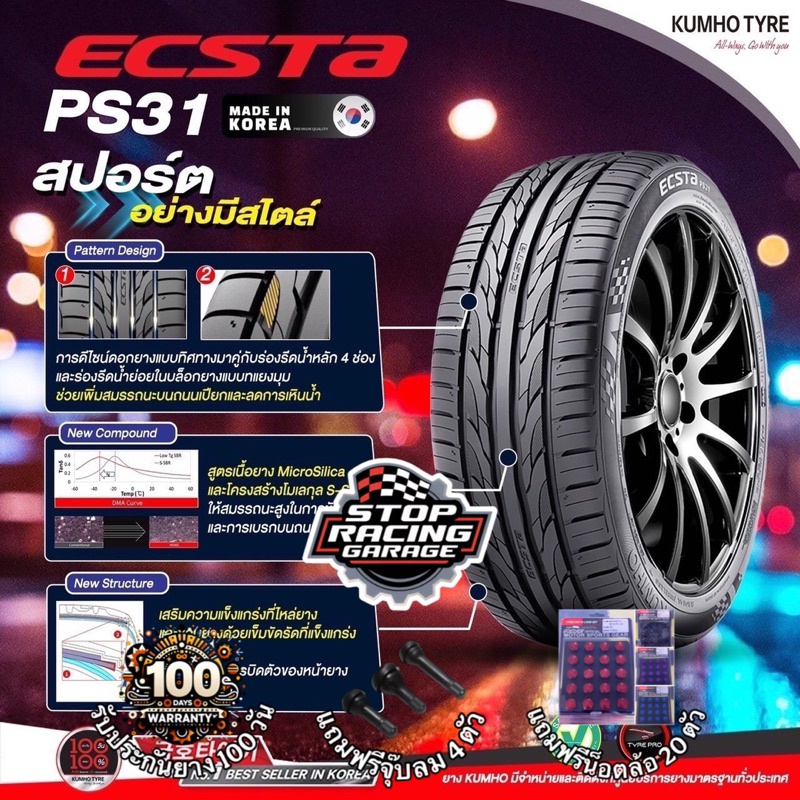 KUMHO ECSTA PS31 ยางเกาหลีปี 2025 🇰🇷