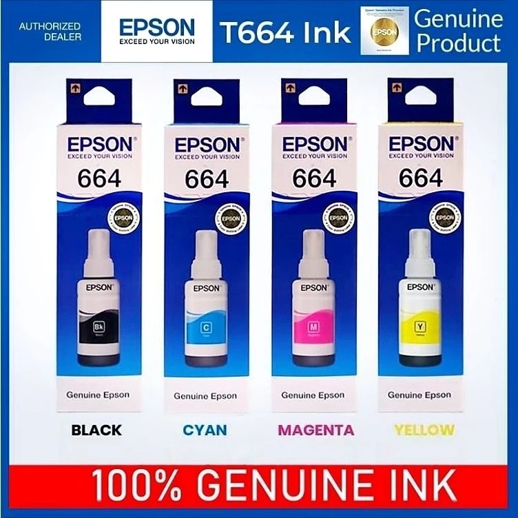หมึก EPSON 664 Original หมึก Epson L360 หมึกแท้ L-Series L100 L120 L200 L210 L220 L360 L365 L1300（สา