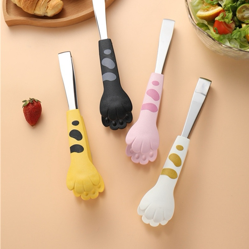 [พร้อมส่ง]🐾 ที่คีบอาหาร น่ารัก อุ้งเท้าแมว เครื่องครัว สแตนเลส ทนความร้อน ที่คีบ Stainless Steel