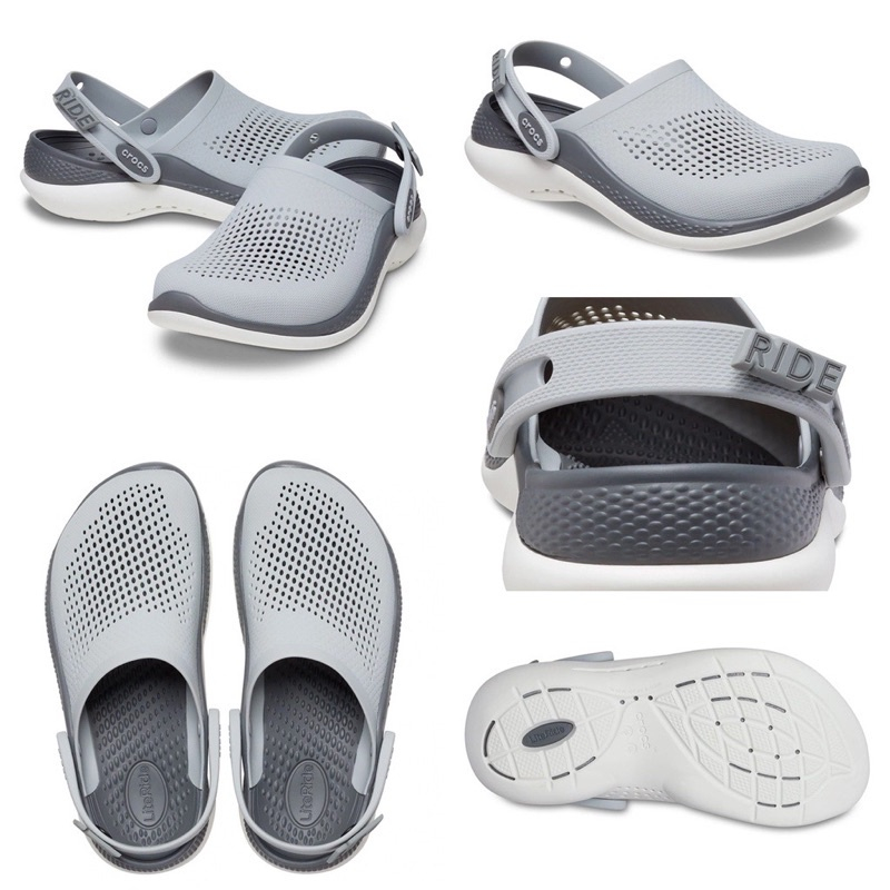Crocs LiteRide 360 Clog แห้งเร็วระบายอากาศรองเท้าแตะชายหาดและรองเท้าแตะสําหรับบุรุษและสตรี - รูปที่ 7