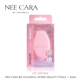 ♦️ของแท้·ส่งด่วน·ถูก♦️Nee Cara 2 Dual Purpose Colorful Sponge #N222 : neecara นีคาร่า ฟองน้ำ ทรงไข่ ตัดมุม x 1ชิ้น dayse