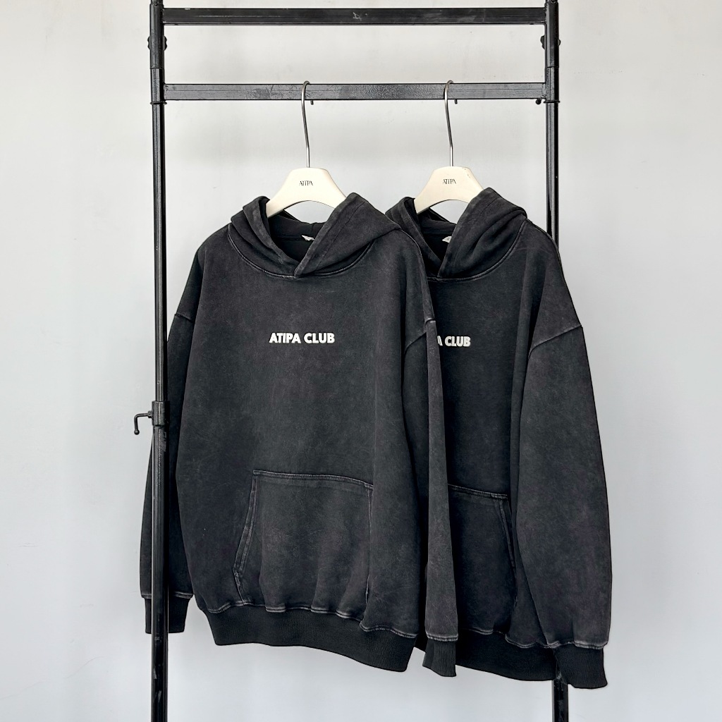 Atipashop - ATIPA CLUB HOODIE เสื้อหนาว ฮู้ดดี้ สีฟอก