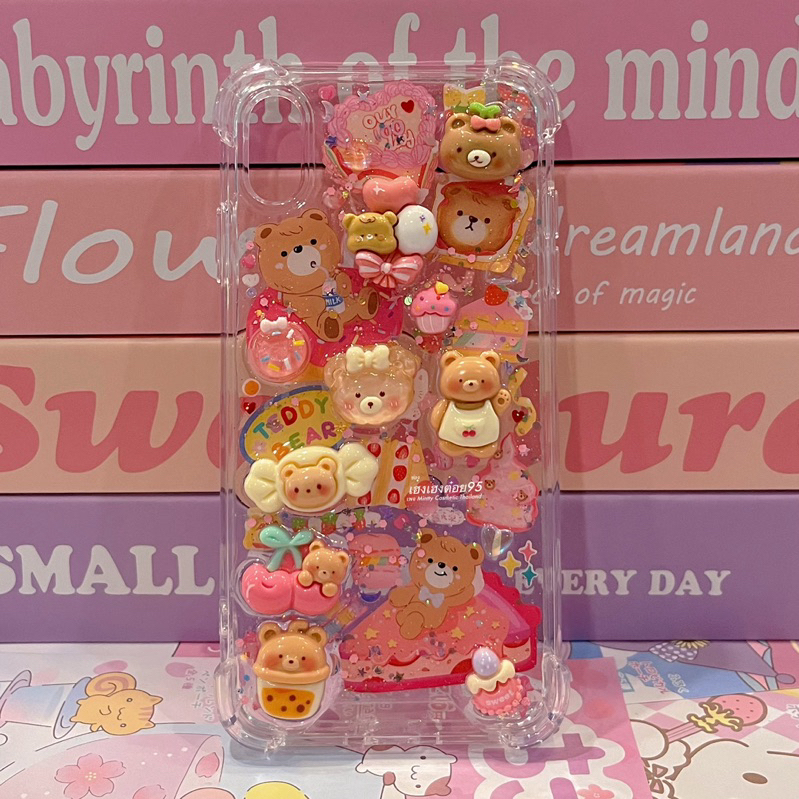เคสโทรศัพท์DIYงานสติกเกอร์ผสมเรซิ่น (จัดส่งภายใน1วัน)ระบุรุ่นในช่องหมายเหตุ