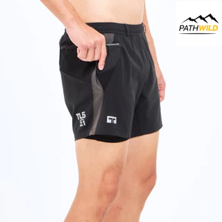 Training Lab Men's 5" Flow+ 2 in 1 Shorts กางเกงวิ่ง น้ำหนักเบา แห้งเร็ว ระบายอากาศดี ยืดหยุ่น ใส่สบาย