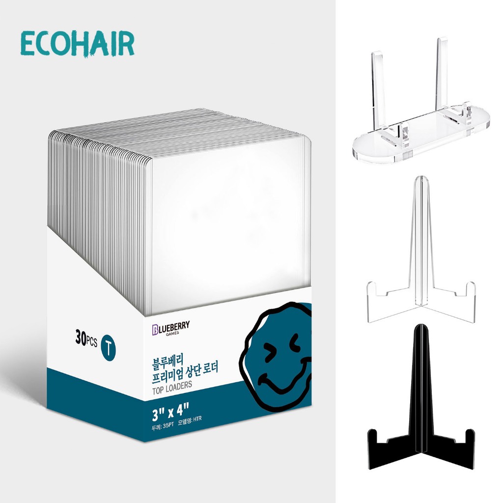 30ชิ้น Blueberry Toploader 35pt ใส่การ์ด ขาตั้ง ชุดเซ็ต ท็อปโหลด เฟรมการ์ด Kpop Pokemon BERYFAM