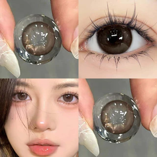 【0.00-6.00】Midroo เลนส์ค่าสายตาสั้น Black Ring ตาโต บิ๊กอาย เลนส์แฟชั่น -14.0mm