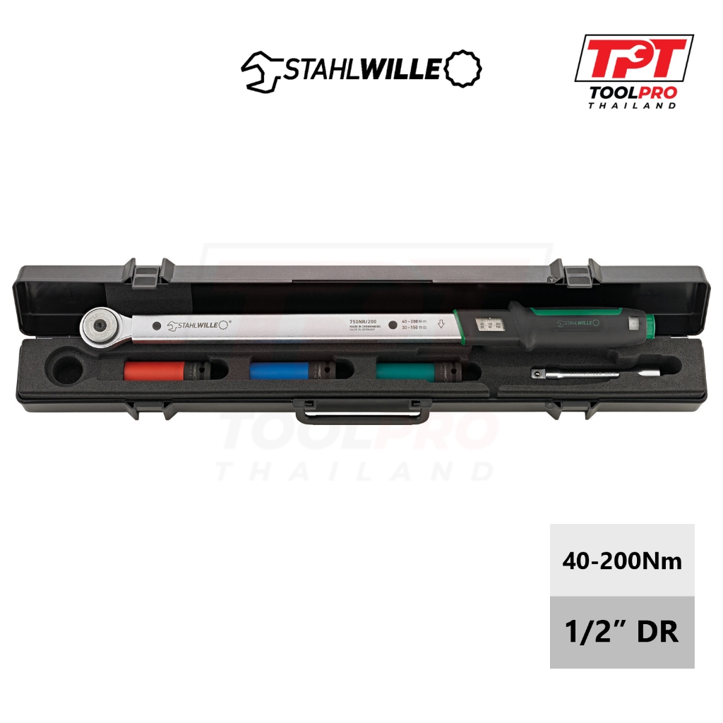Stahlwille ชุดประแจปอนด์ Torque Wrench Set 750NR/200/3/1 (96507216)