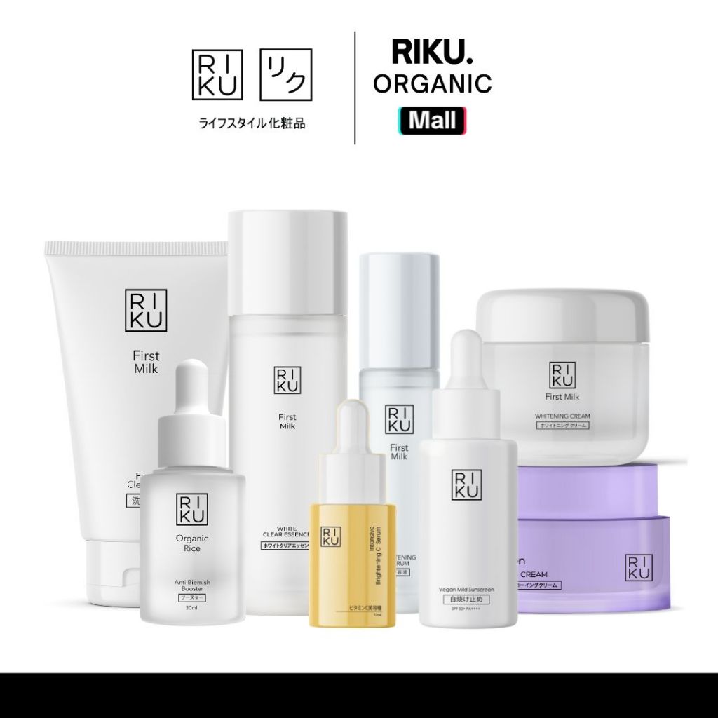 RIKU fist milk cleansing essence collagen vit-c  โปรเซ็ต 8 ชิ้น เคลียร์ทุกปัญหาผิวหน้า