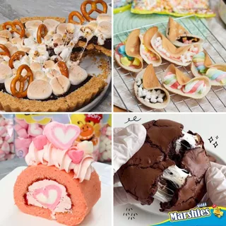 [ขายดี รวมสีและรูปทรง] Marshies มาร์ชี่ส์ มาชเมลโล่ ขนาด 150 กรัม แพ็ค 1 ชิ้น