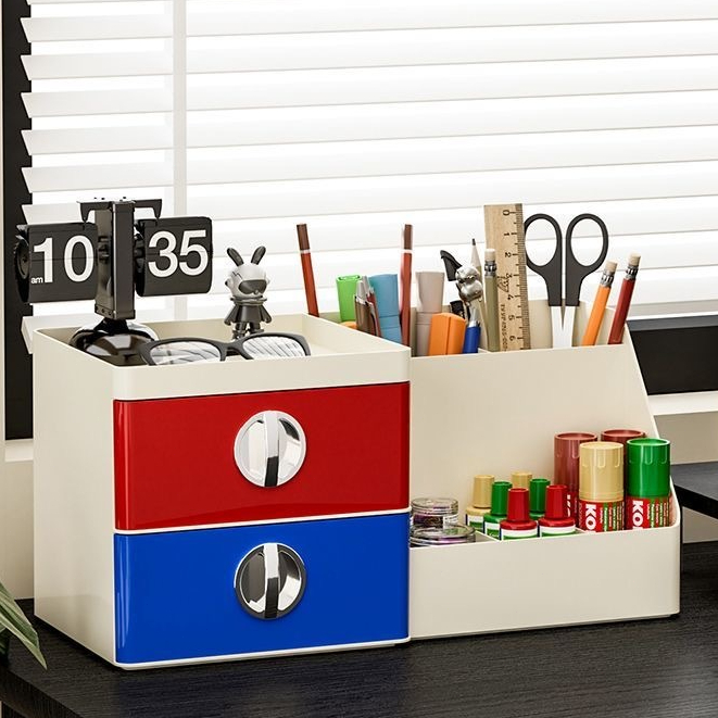 Ubear จัดเก็บ ใช้งานอเนกประสงค์ โต๊ะทำงาน ผสมสี กล่องจัดเก็บ เพิ่มขนาด ชั้นหนังสือ ลิ้นชัก