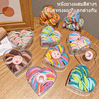 ยางรัดผมสีสันสดใส 50 ชิ้น ยืดหยุ่นดี อ่อนโยนต่อเส้นผม ยางรัด…