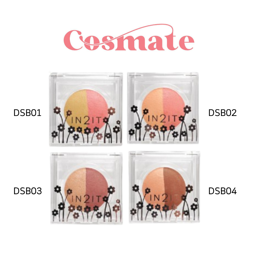 In2it Duo Sheer Shimmer Blush 14สี ปัดแก้มอินทูอิทสีใหม่ล่าสุด