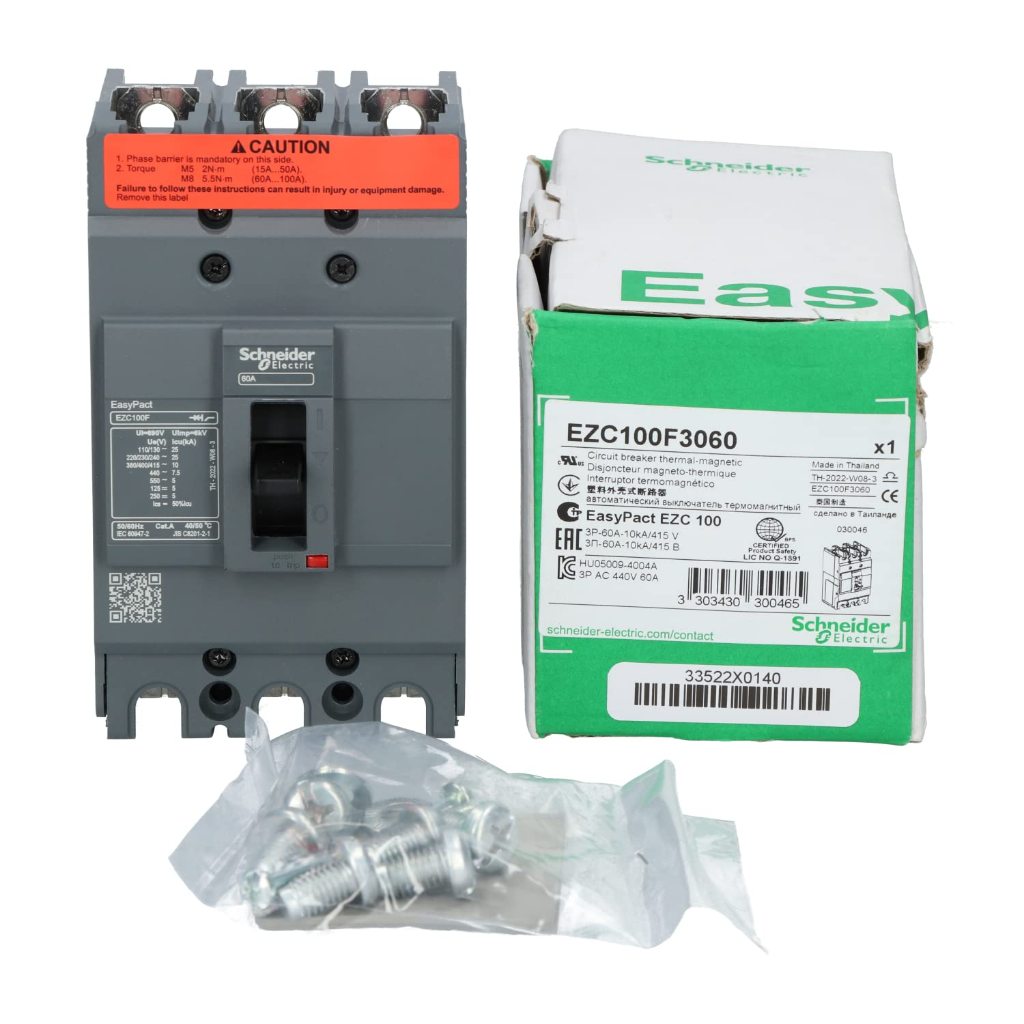 Schneider เบรกเกอร์ รุ่น EZC100F 3060 #60A 3P 10kA เมนเบรกเกอร์ EZC100 เมน แม่เมน