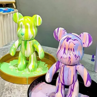 เซ็ทหมีเทสี DIY ของเล่นศิลปะเสริมพัฒนาการ มีอุปกรณ์ สี พร้อมทำ / หมีเปล่า ใช้ตกแต่งในบ้าน (มีของพร้อมส่งในไทย)