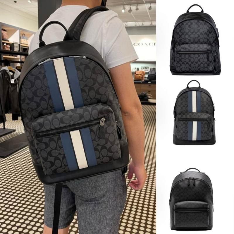 [ของแท้ 100%] กระเป๋าเป้สะพายหลัง COACH BACKPACK ผู้ชาย Premium กระเป๋าเดินทางขนาดใหญ่