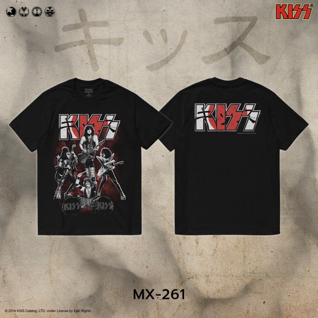 Power 7 Shop เสื้อยืดวง คิส ลิขสิทธ์แท้ KISS T-SHIRTS (MX-261)