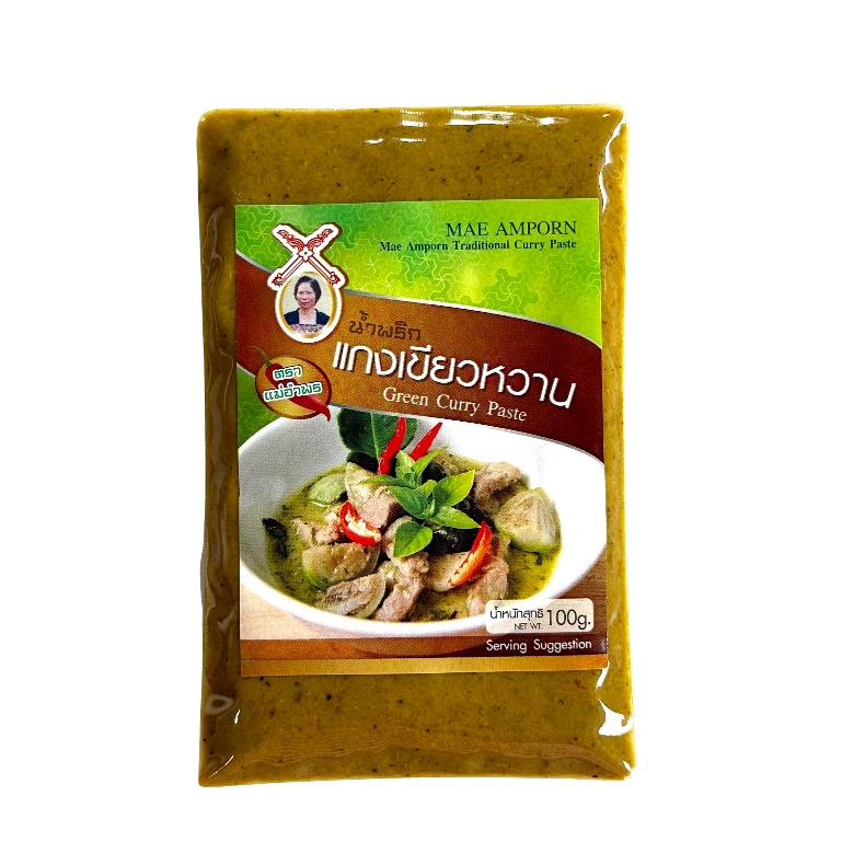 น้ำพริกแกงเขียวหวาน 100 กรัม คีโต คลีน ไม่มีสารกันเสียไม่มีผงชูรส พริกแกงเข้มข้น เก็บได้นาน 1 ปี