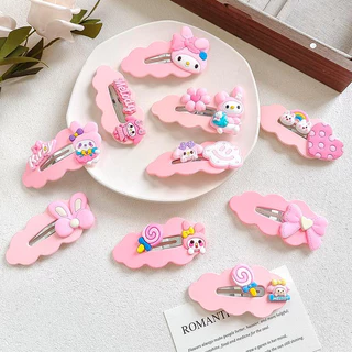 กิ๊บติดผม 5 ชิ้น/เซ็ต ลายการ์ตูนคุโรมิ/เมโลดี้สุดน่ารัก เครื่องประดับผมหวานๆ กิ๊บติดผมเด็กผู้หญิง