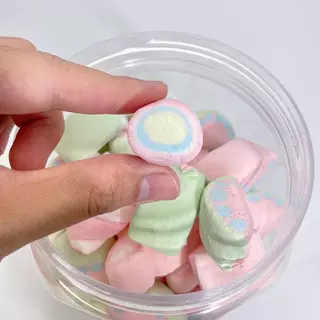 [ยกถัง] มาร์ชเมลโล่ฟรีซดราย ตัวฮิต กรอบฟู หวาน หอม กินเพลิน มาร์ชเมลโล่ snackies